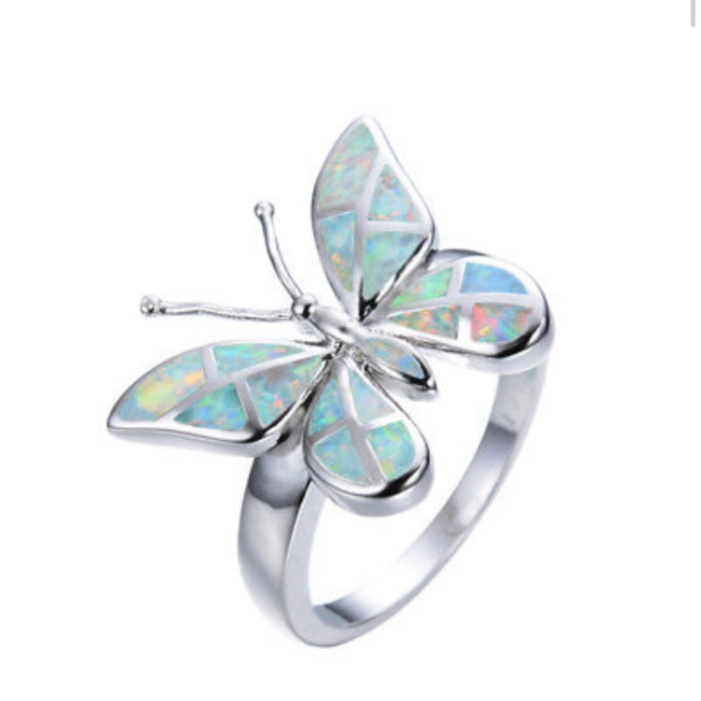 Opal Butterfly Ring